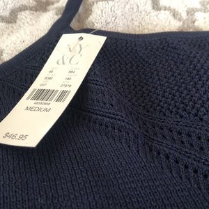 7th ave studio ny&c ✔️ rayon/nylon women medium Navy blue knit halter top